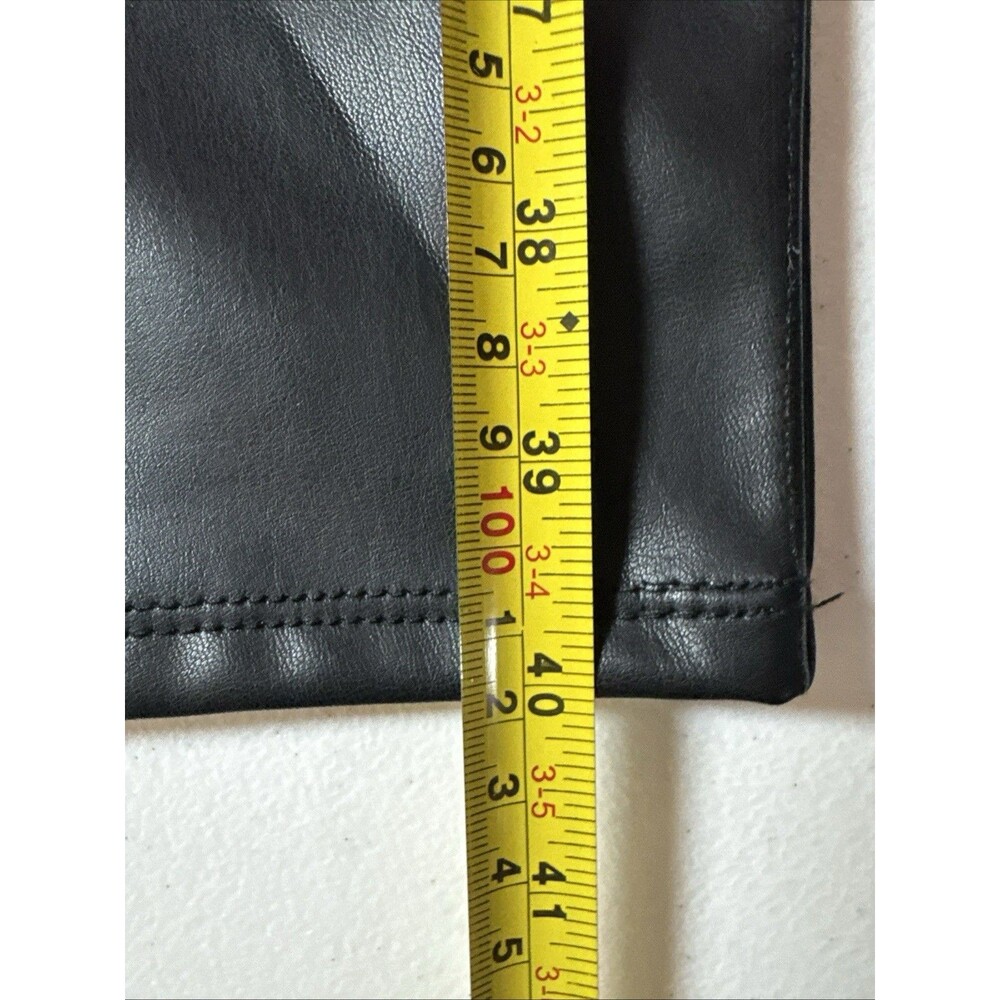Seven7 Faux Leather Leggings Size Large Black NWT High Waist Stretch Pants - Picture 11 of 11
